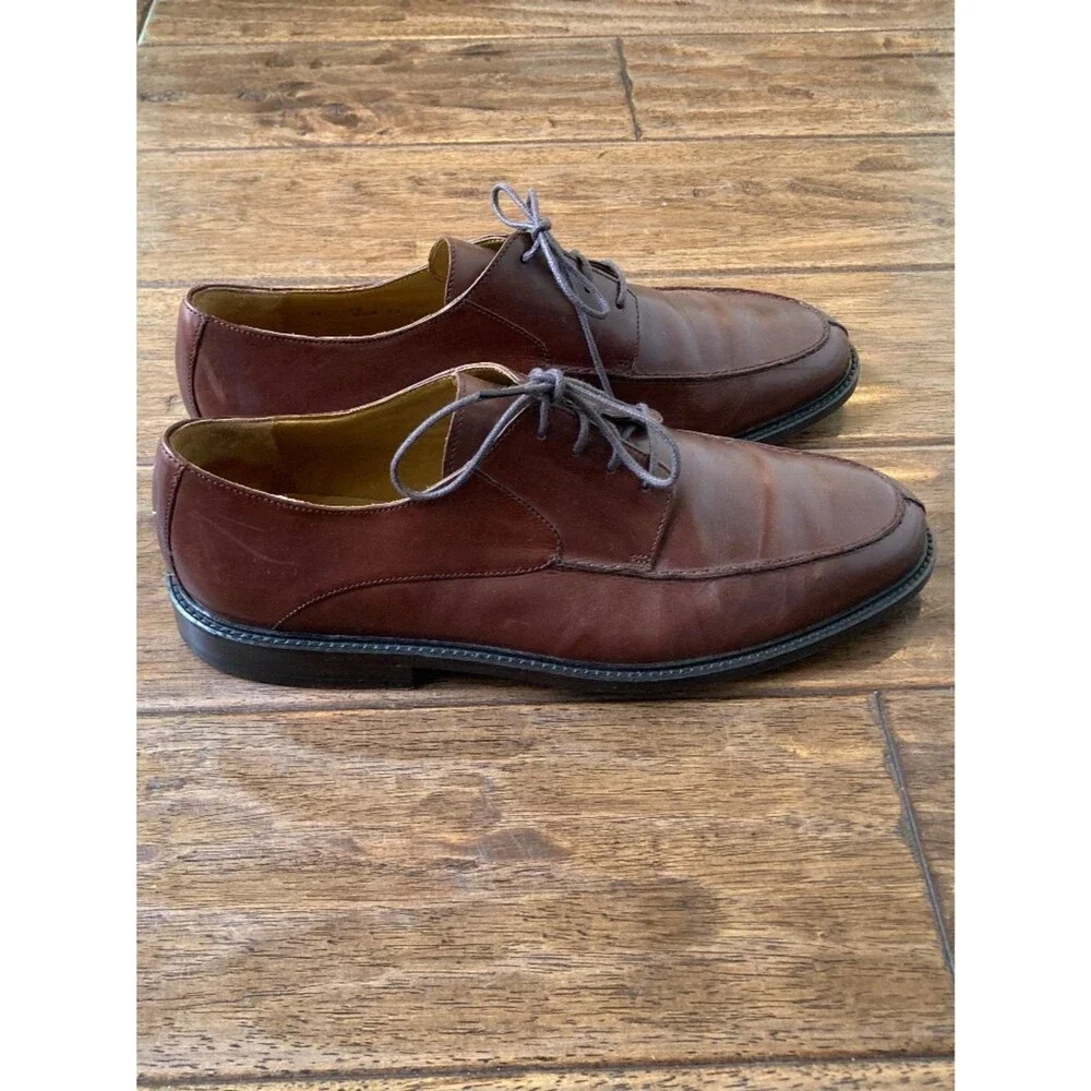 Johnston & Murphy Men's Brown Leather Split Toe Casual Oxford Dress Shoes 11 M